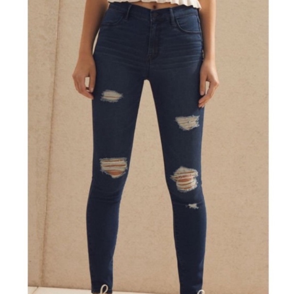Pacsun Dark Wash Distress Jeggings